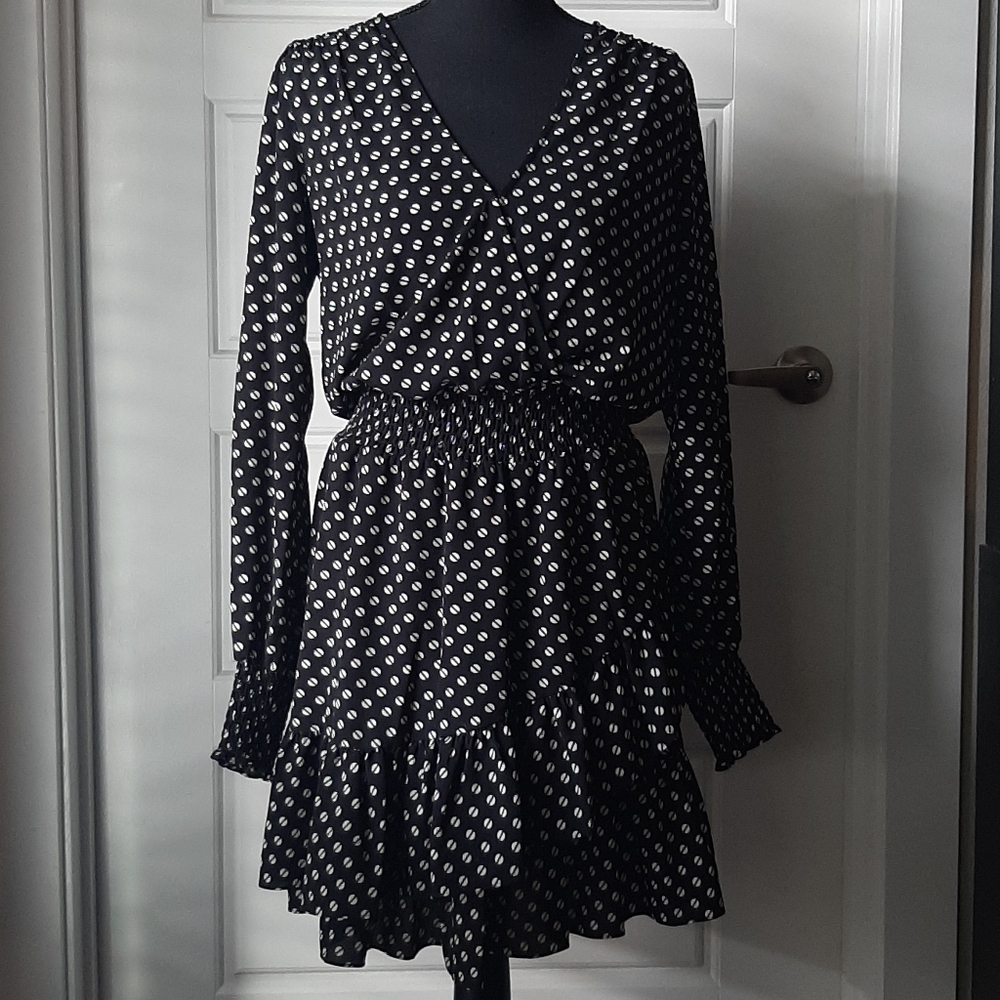 Michael Kors Ruffled Faux-Wrap Dress